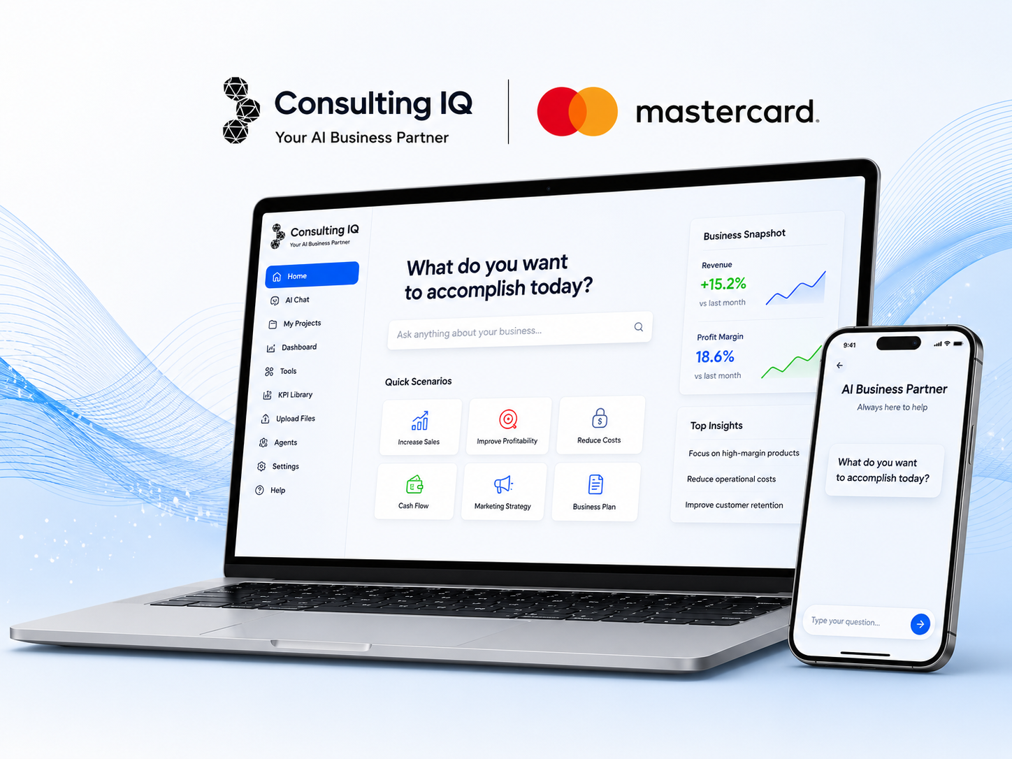 Consulting IQ and Mastercard Business Bonus AI Business Partner